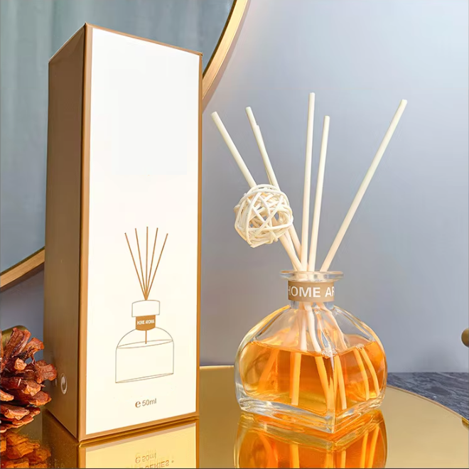 Wholesale 2 Pcs of Freshening Home Decor Fragrance Oil Stick Glass Reed Diffuser Set