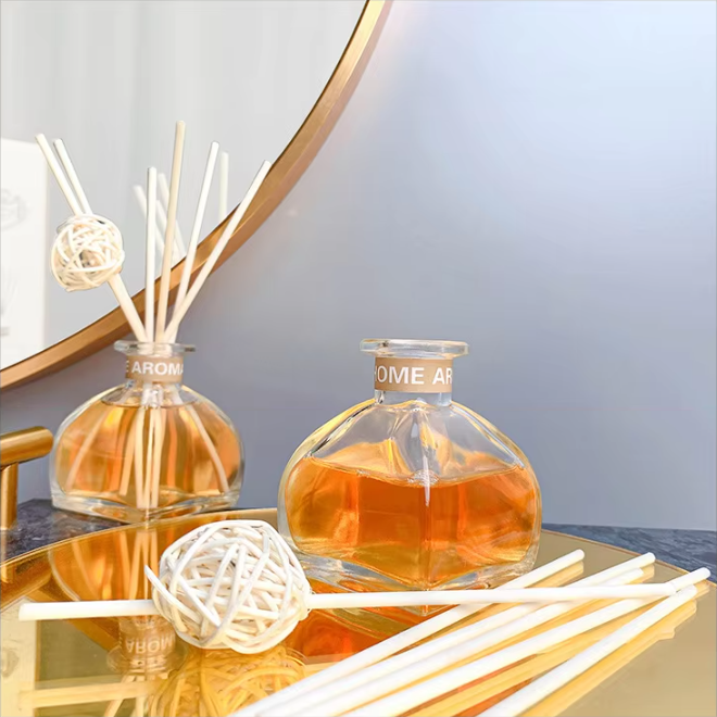 Wholesale 2 Pcs of Freshening Home Decor Fragrance Oil Stick Glass Reed Diffuser Set